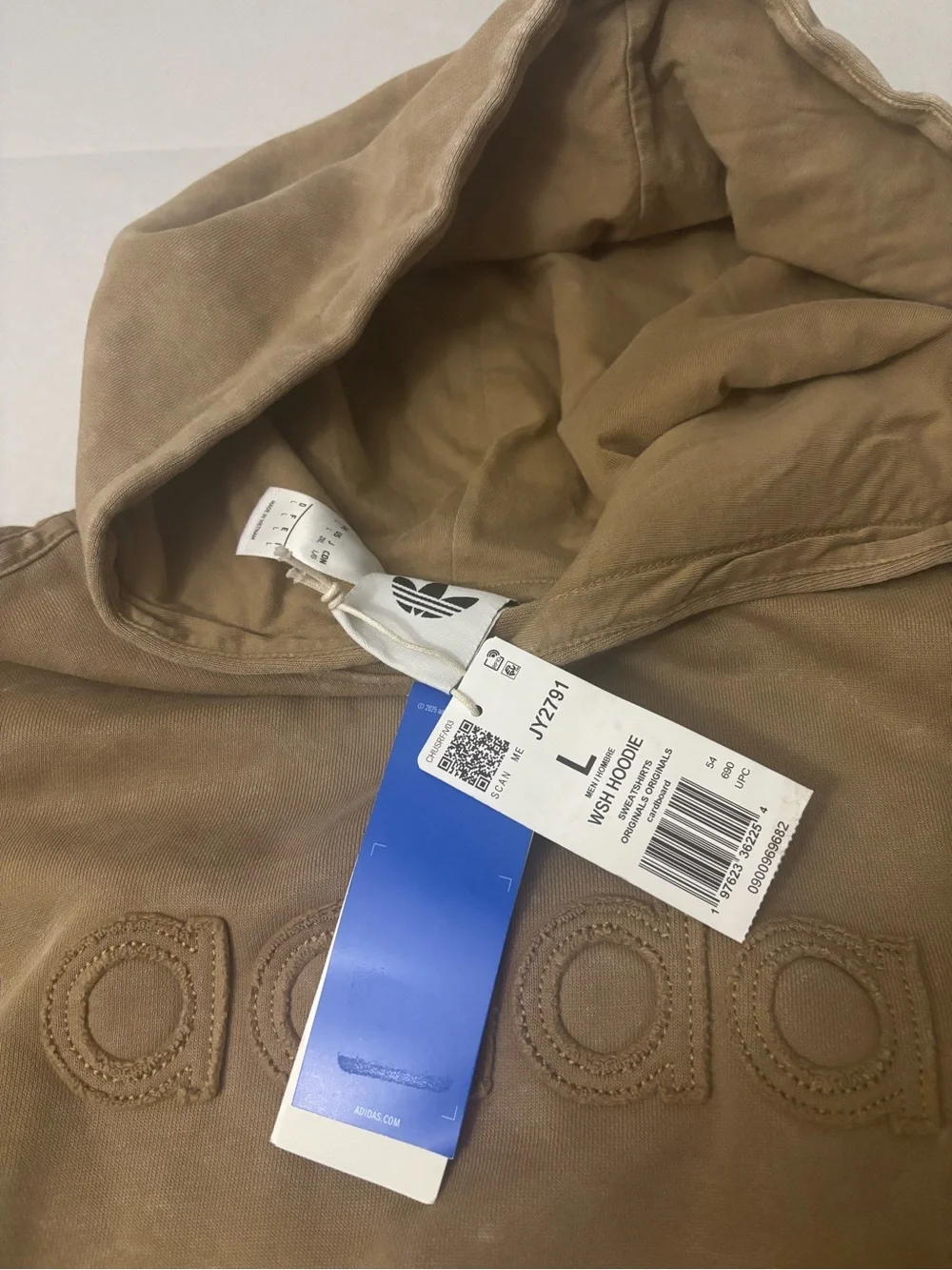 adidas Men's Washed Hoodie Size L